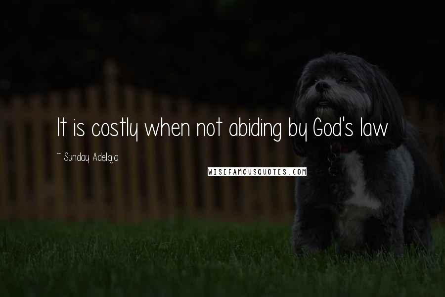 Sunday Adelaja Quotes: It is costly when not abiding by God's law