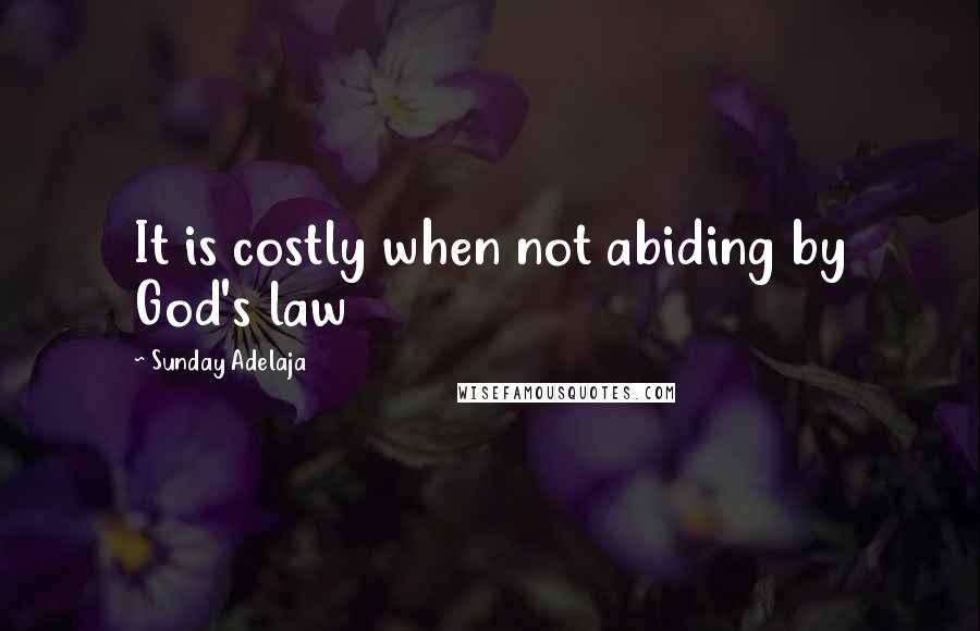 Sunday Adelaja Quotes: It is costly when not abiding by God's law