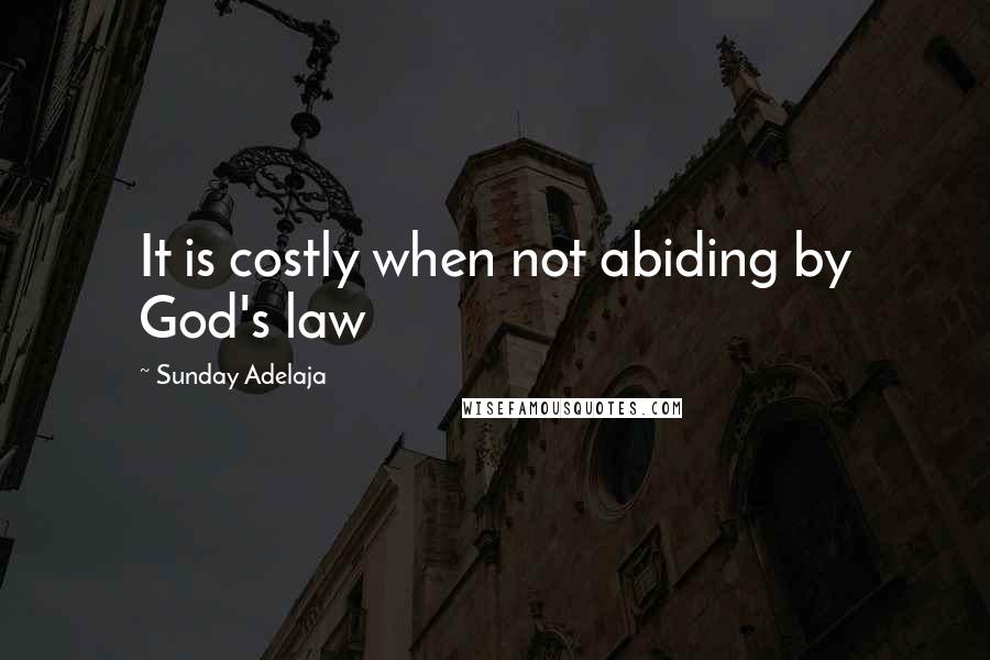 Sunday Adelaja Quotes: It is costly when not abiding by God's law