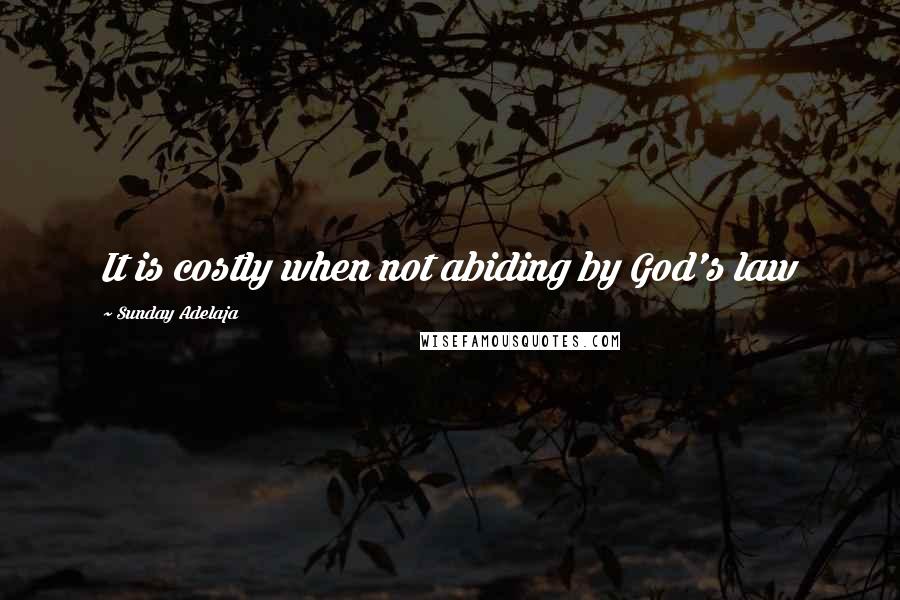 Sunday Adelaja Quotes: It is costly when not abiding by God's law