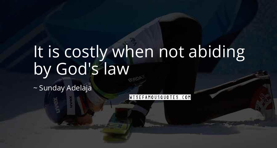 Sunday Adelaja Quotes: It is costly when not abiding by God's law