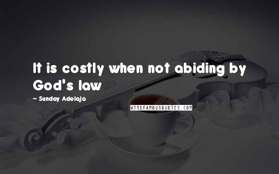 Sunday Adelaja Quotes: It is costly when not abiding by God's law