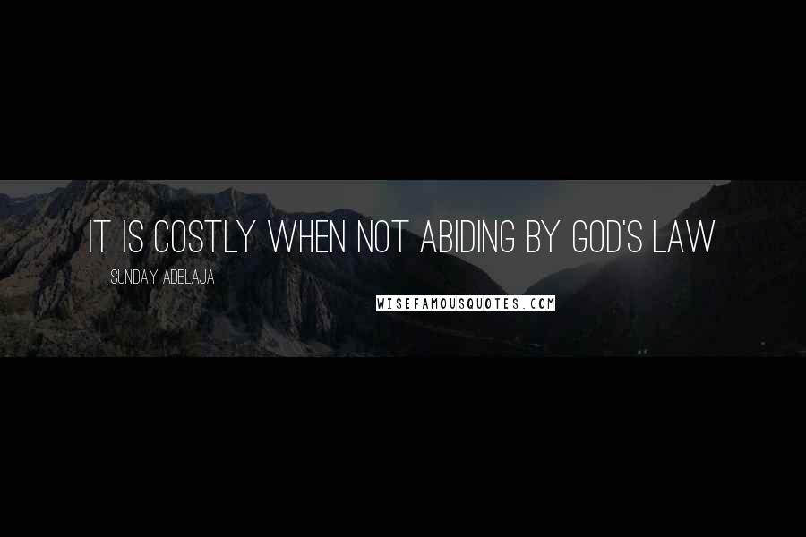 Sunday Adelaja Quotes: It is costly when not abiding by God's law