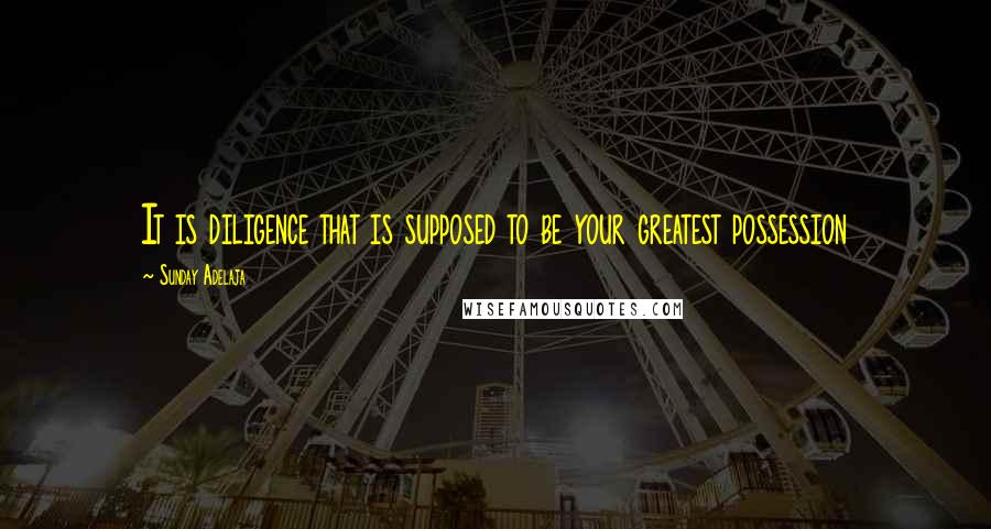 Sunday Adelaja Quotes: It is diligence that is supposed to be your greatest possession