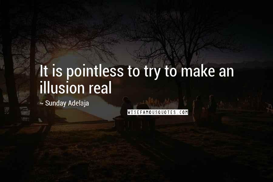 Sunday Adelaja Quotes: It is pointless to try to make an illusion real