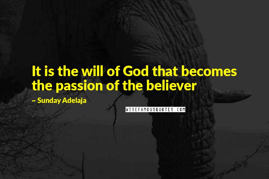 Sunday Adelaja Quotes: It is the will of God that becomes the passion of the believer