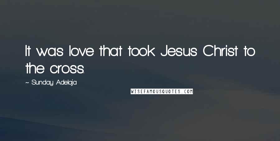 Sunday Adelaja Quotes: It was love that took Jesus Christ to the cross.