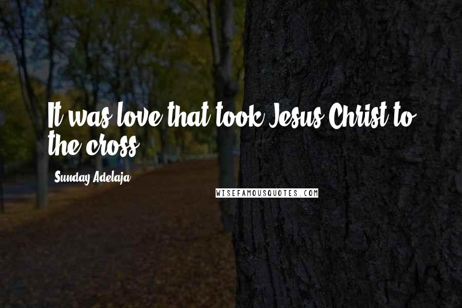 Sunday Adelaja Quotes: It was love that took Jesus Christ to the cross.