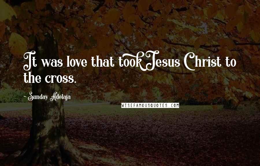 Sunday Adelaja Quotes: It was love that took Jesus Christ to the cross.