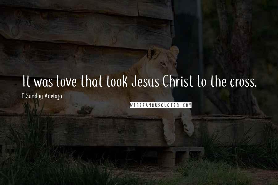 Sunday Adelaja Quotes: It was love that took Jesus Christ to the cross.