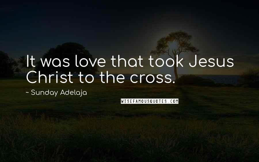 Sunday Adelaja Quotes: It was love that took Jesus Christ to the cross.