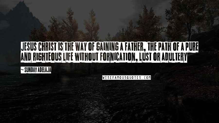 Sunday Adelaja Quotes: Jesus Christ is the way of gaining a father, the path of a pure and righteous life without fornication, lust or adultery