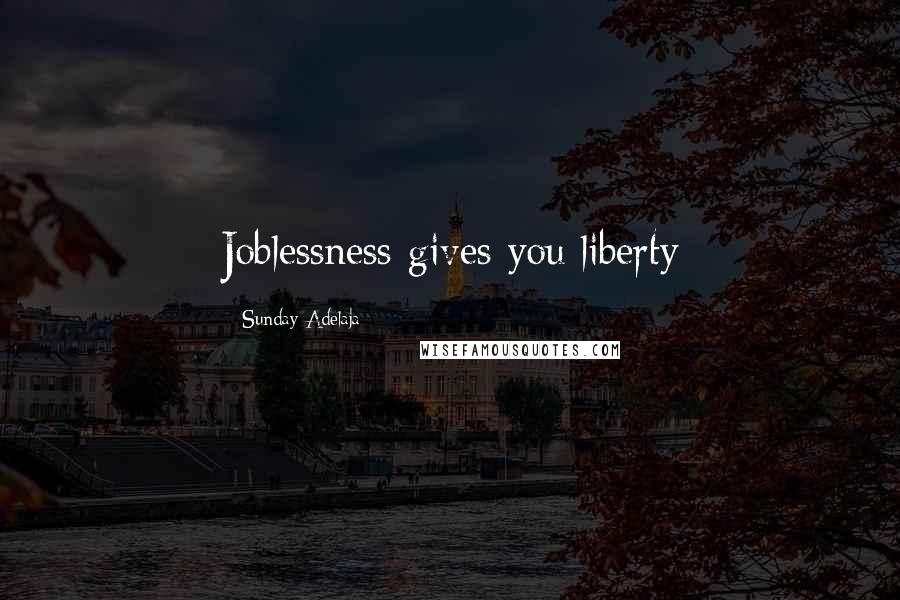 Sunday Adelaja Quotes: Joblessness gives you liberty