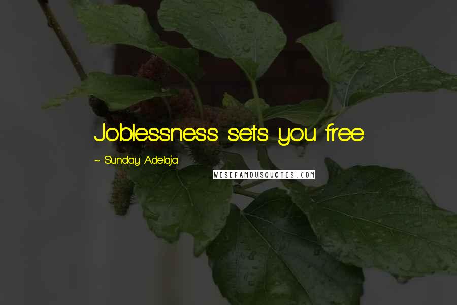 Sunday Adelaja Quotes: Joblessness sets you free