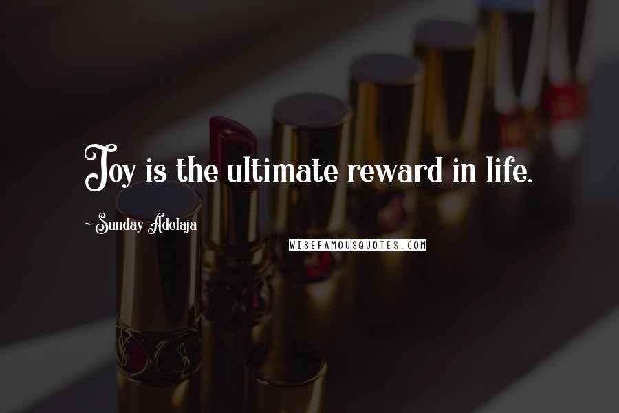 Sunday Adelaja Quotes: Joy is the ultimate reward in life.