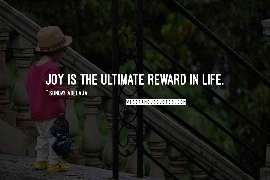 Sunday Adelaja Quotes: Joy is the ultimate reward in life.