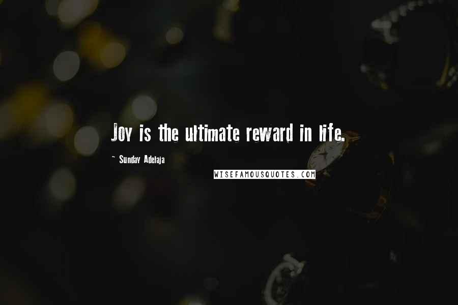 Sunday Adelaja Quotes: Joy is the ultimate reward in life.