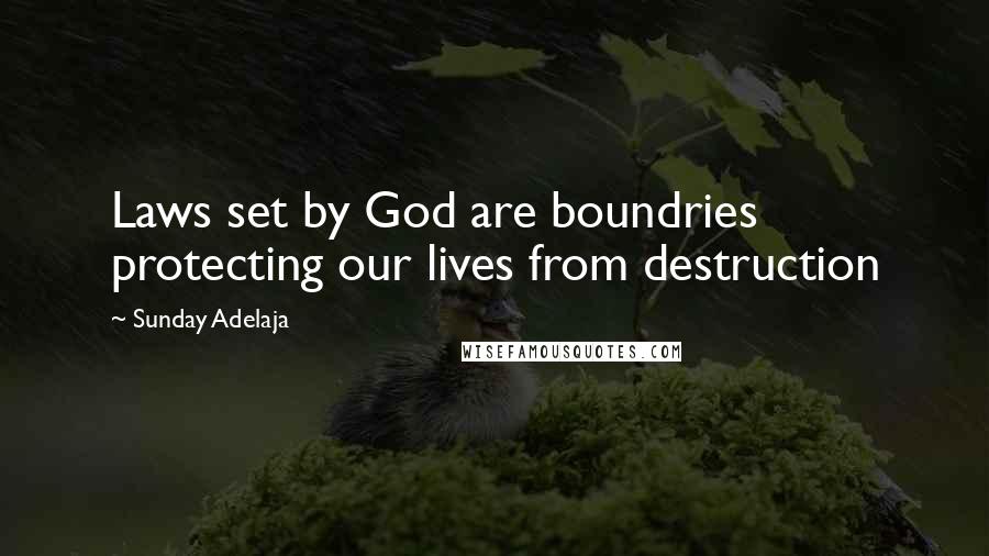 Sunday Adelaja Quotes: Laws set by God are boundries protecting our lives from destruction