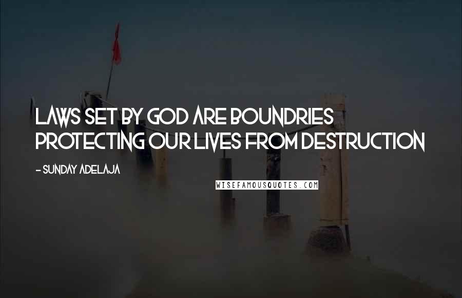 Sunday Adelaja Quotes: Laws set by God are boundries protecting our lives from destruction