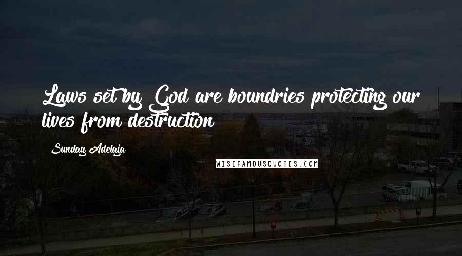 Sunday Adelaja Quotes: Laws set by God are boundries protecting our lives from destruction