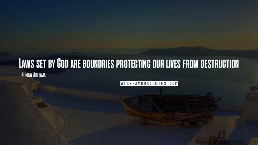 Sunday Adelaja Quotes: Laws set by God are boundries protecting our lives from destruction