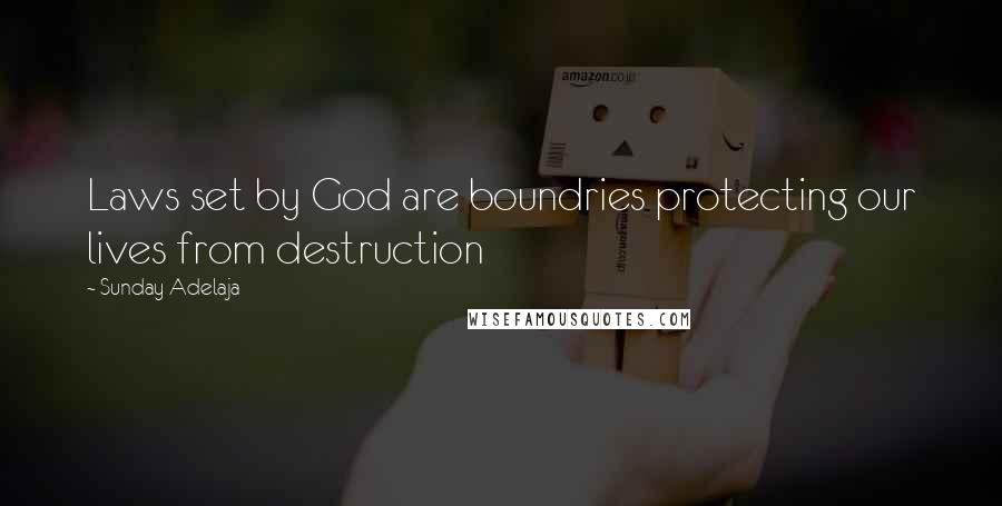 Sunday Adelaja Quotes: Laws set by God are boundries protecting our lives from destruction