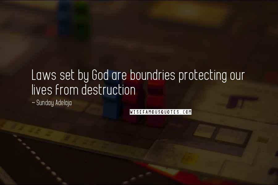 Sunday Adelaja Quotes: Laws set by God are boundries protecting our lives from destruction