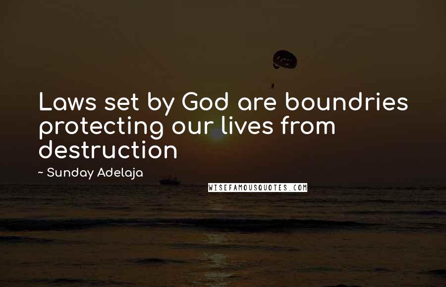 Sunday Adelaja Quotes: Laws set by God are boundries protecting our lives from destruction