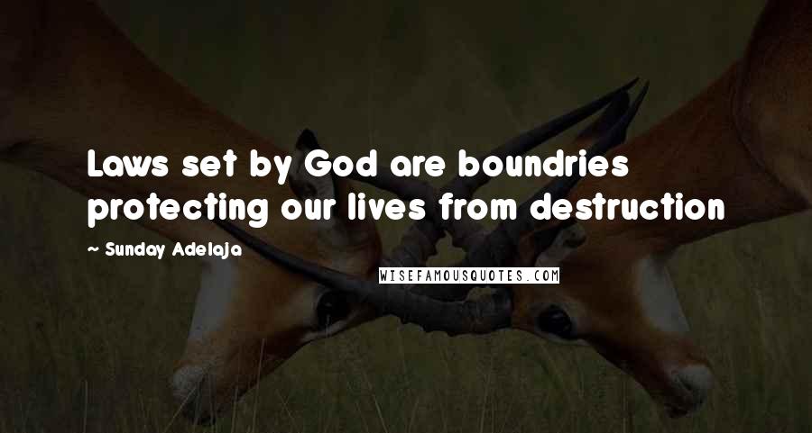 Sunday Adelaja Quotes: Laws set by God are boundries protecting our lives from destruction