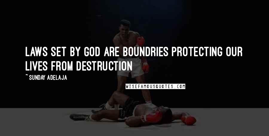 Sunday Adelaja Quotes: Laws set by God are boundries protecting our lives from destruction