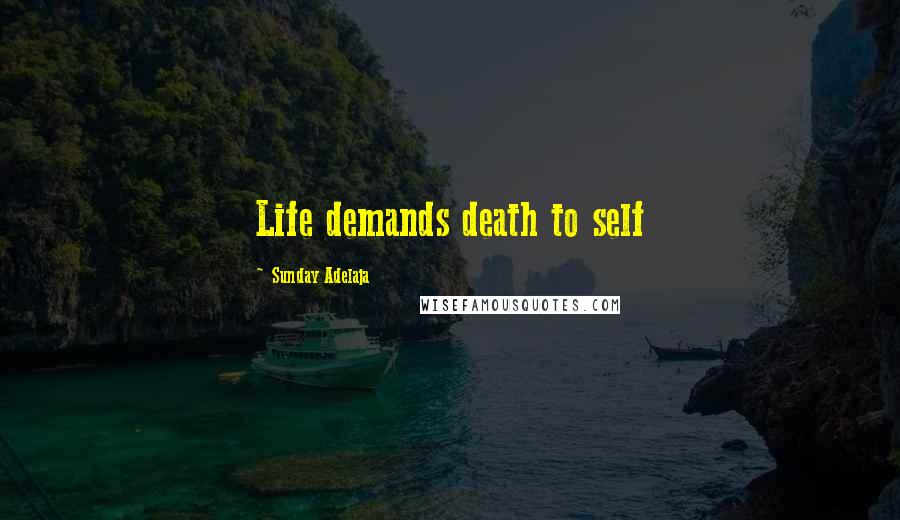 Sunday Adelaja Quotes: Life demands death to self