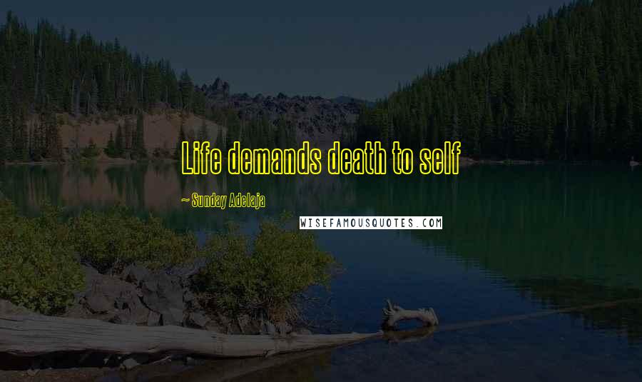 Sunday Adelaja Quotes: Life demands death to self