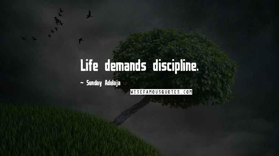 Sunday Adelaja Quotes: Life demands discipline.