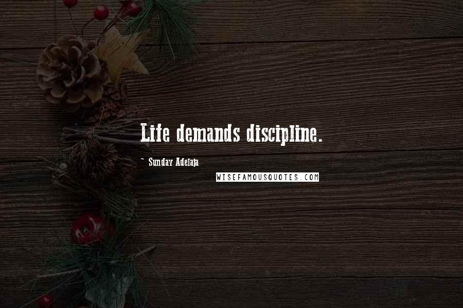 Sunday Adelaja Quotes: Life demands discipline.