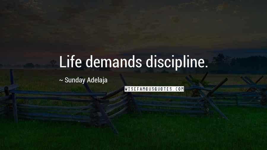 Sunday Adelaja Quotes: Life demands discipline.