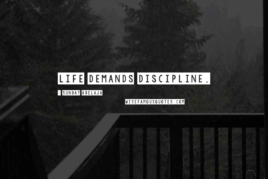 Sunday Adelaja Quotes: Life demands discipline.