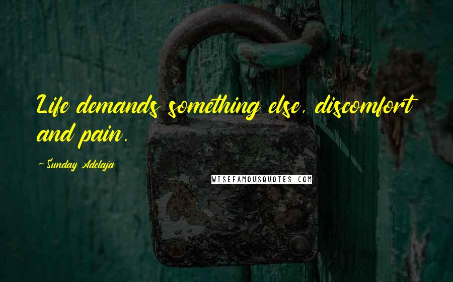 Sunday Adelaja Quotes: Life demands something else, discomfort and pain.