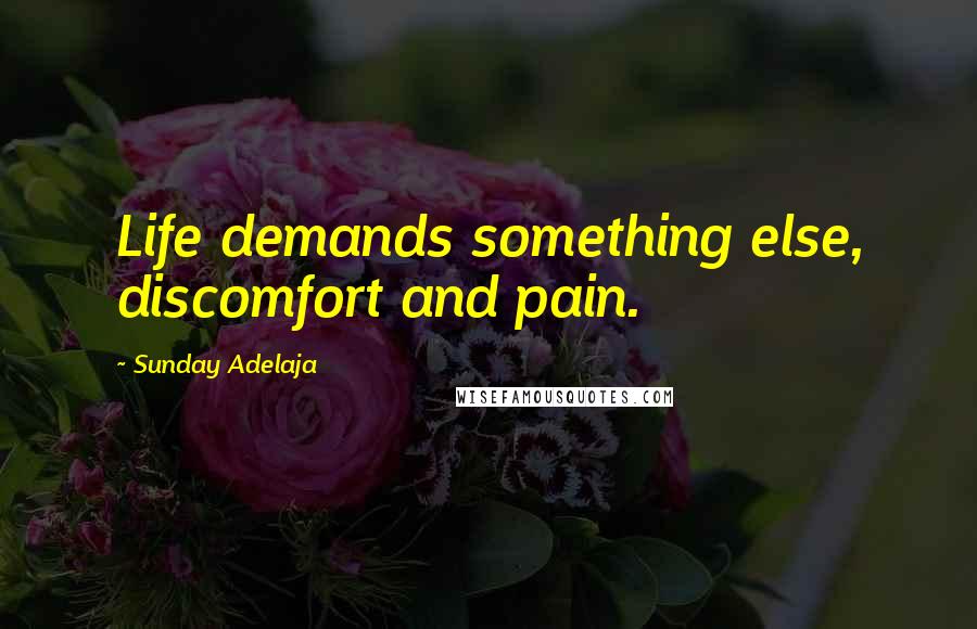 Sunday Adelaja Quotes: Life demands something else, discomfort and pain.
