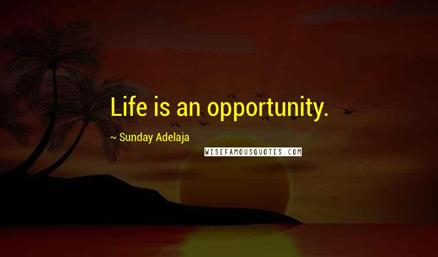 Sunday Adelaja Quotes: Life is an opportunity.