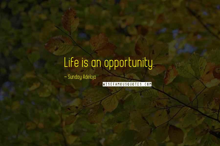 Sunday Adelaja Quotes: Life is an opportunity.