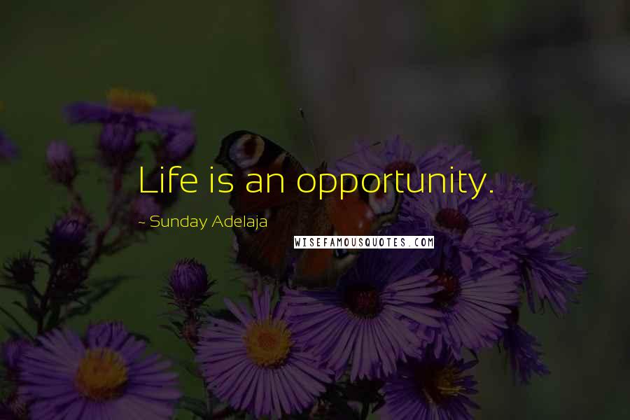 Sunday Adelaja Quotes: Life is an opportunity.