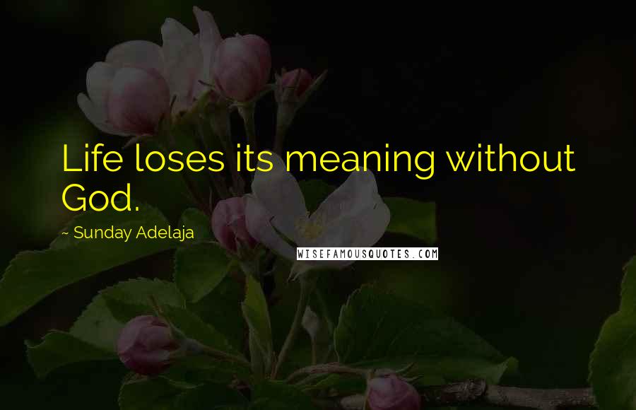 Sunday Adelaja Quotes: Life loses its meaning without God.