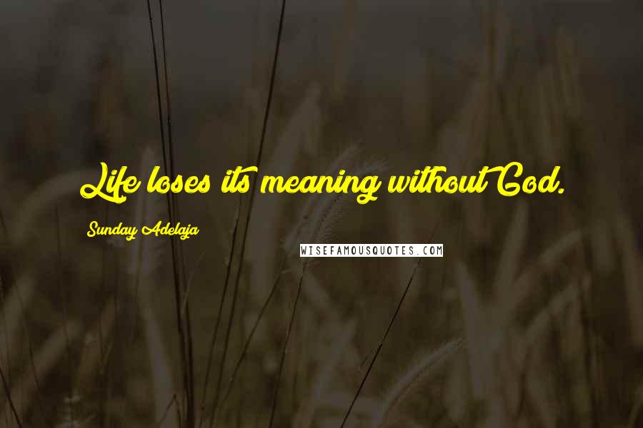 Sunday Adelaja Quotes: Life loses its meaning without God.