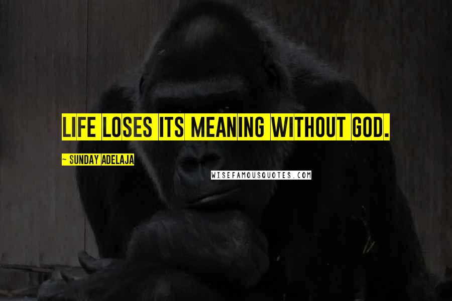 Sunday Adelaja Quotes: Life loses its meaning without God.