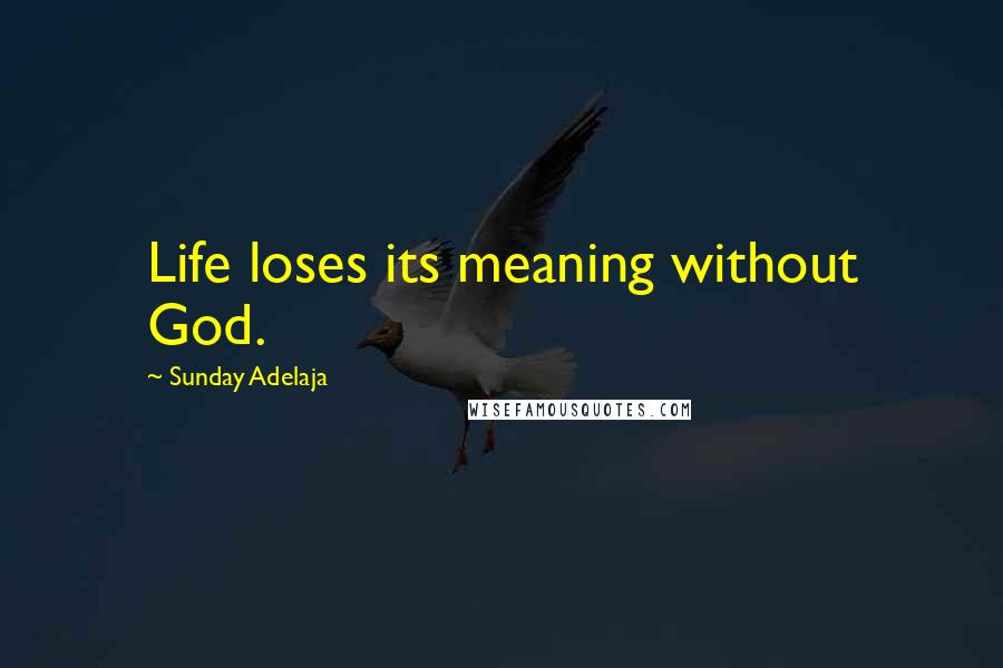 Sunday Adelaja Quotes: Life loses its meaning without God.