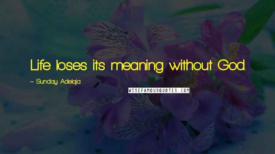 Sunday Adelaja Quotes: Life loses its meaning without God.