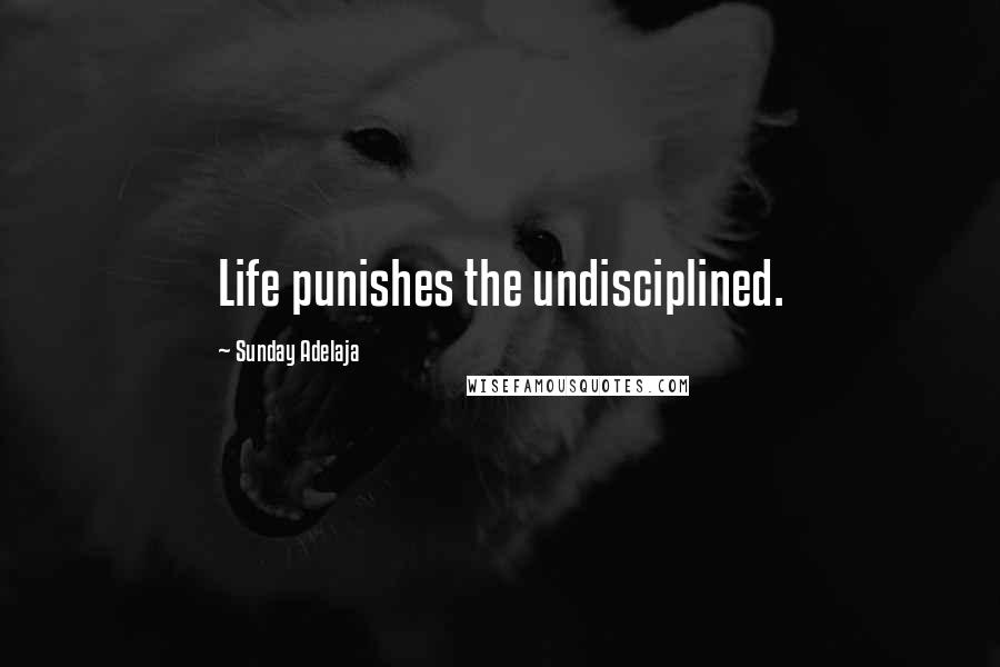 Sunday Adelaja Quotes: Life punishes the undisciplined.