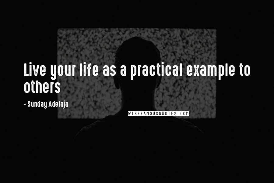 Sunday Adelaja Quotes: Live your life as a practical example to others