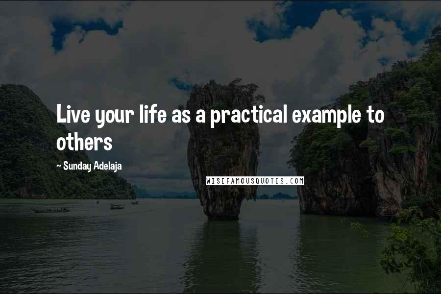 Sunday Adelaja Quotes: Live your life as a practical example to others