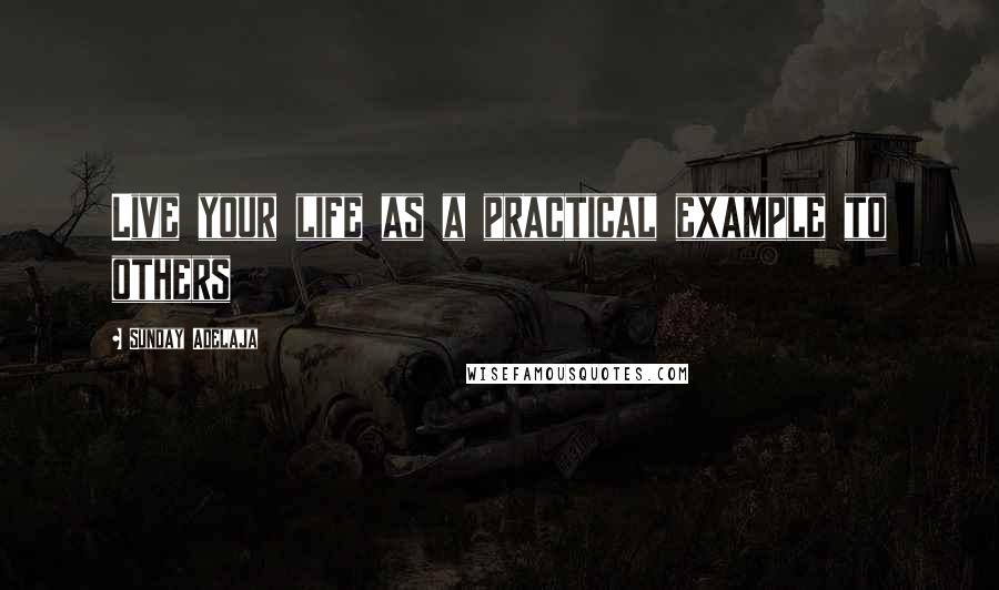 Sunday Adelaja Quotes: Live your life as a practical example to others